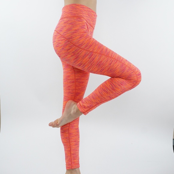 Pants - Coral orange Yoga Leggings full length
